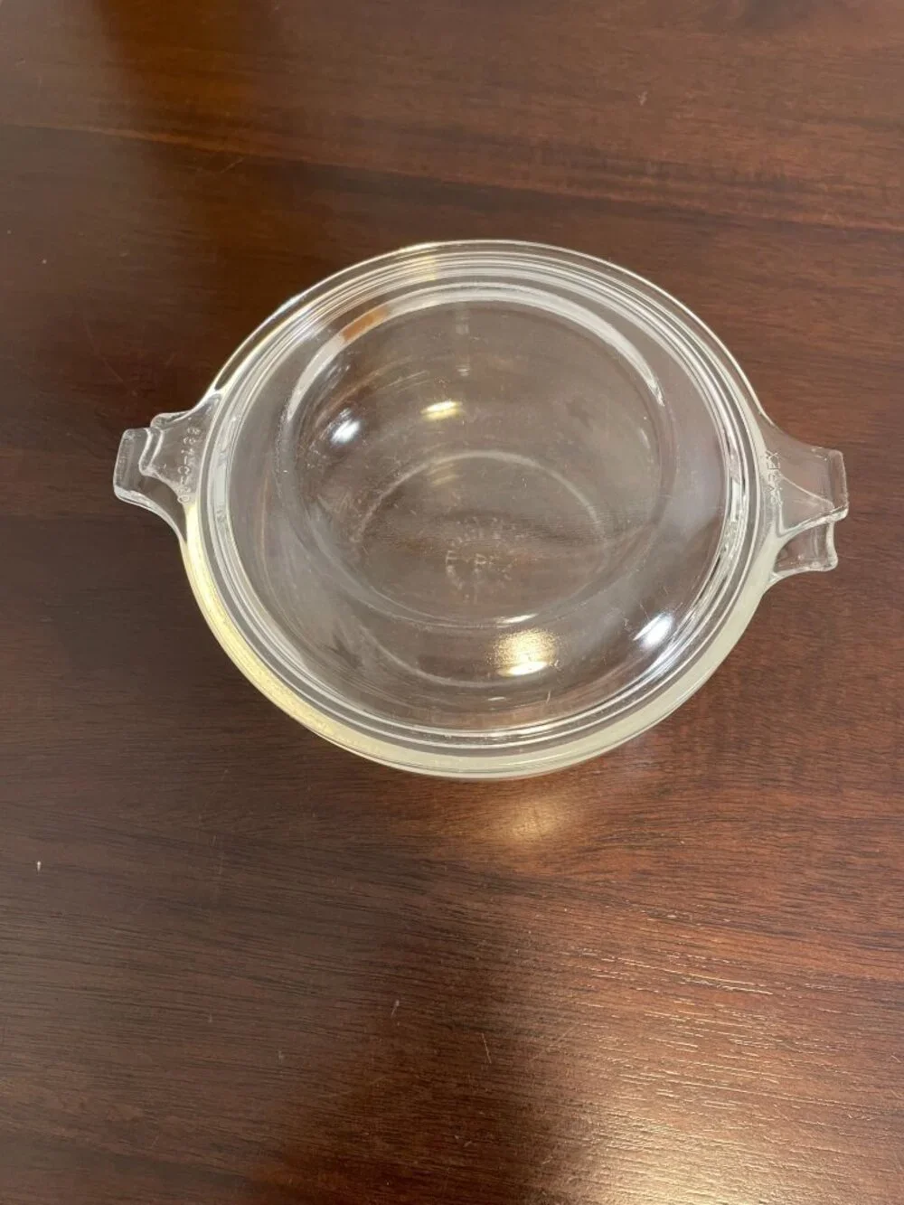 Vintage Pyrex 019 Clear Glass Mini Casserole Dish Lid 681C 20oz 600ml Round Bake